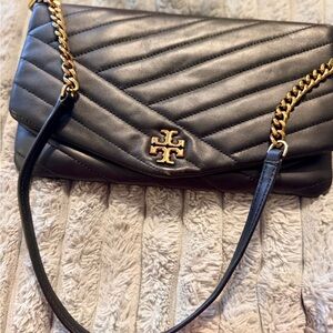 Tory Burch Black Quilted Leather Shoulder Bag